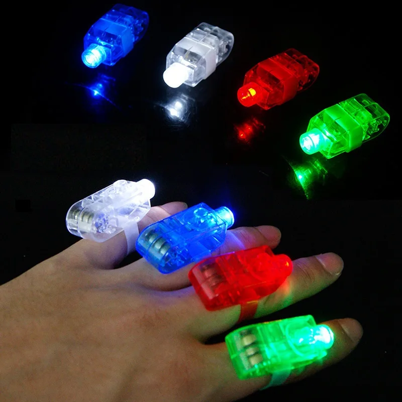 500pcs Free Shipping LED Finger Light Laser Finger Beams Balks Ring