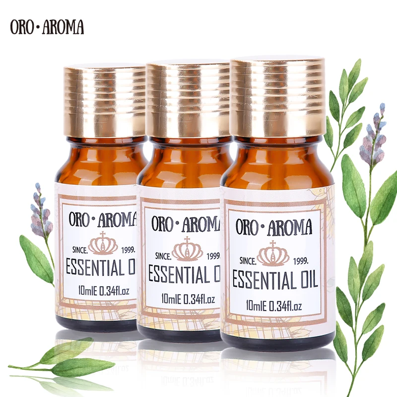 

Oroaroma Castor Jojoba Peppermint Essential Oils Pack For Aromatherapy, Massage,Spa Bath 10ml*3