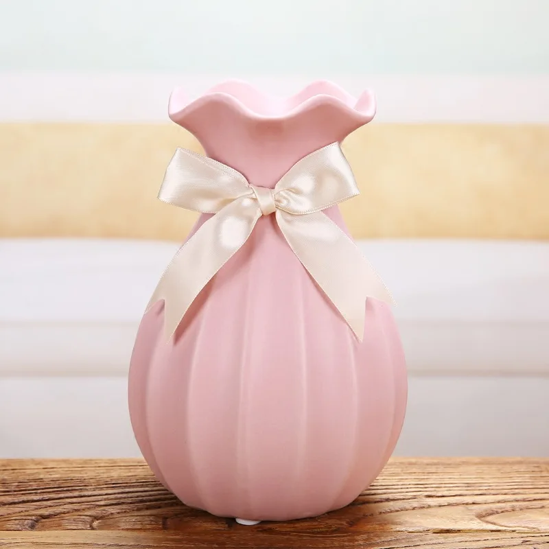 new handmade glazed bow ceramic vase flower arrangement small fresh vase simple home living room ornaments