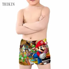 THIKIN/брендовые Летние плавки для детей, для мальчиков, игры с принтом Супер Марио, детские купальные костюмы, спортивные купальные шорты