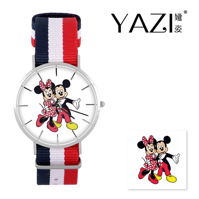 Yazi Personalizzato Orologio Da Polso Mickey Mouse Amanti Della Vigilanza Del Qu Yazi Personalizzato Orologio Da Polso Mickey Mouse Amanti Della Vigilanza Del Qu