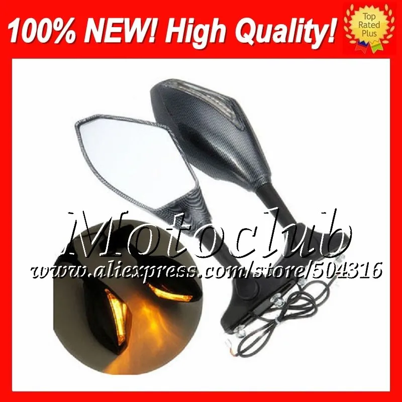 2X Carbon Turn Signal Mirrors For KAWASAKI NINJA ZX 14R 06 11 ZX 14 R