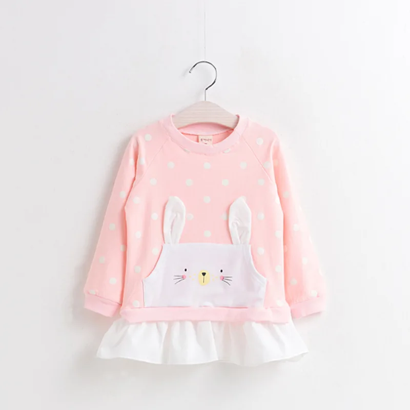 

rabbit Cotton Sweater 2017 Fashion Three-dimensional Cat Dot Plaid Spring Girl Sweater YD112LL
