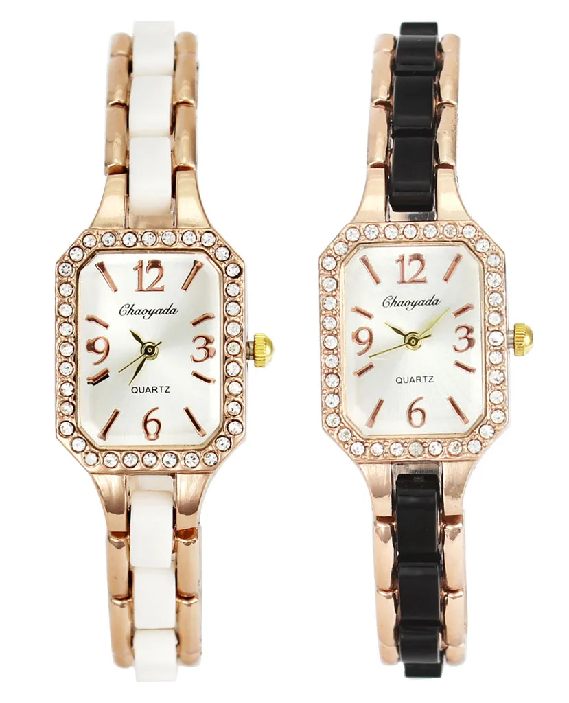 

Women New Fashion Gold Color Stainless Steel Necklace Watch Ladies Dress Chain Gift Wrist Watches