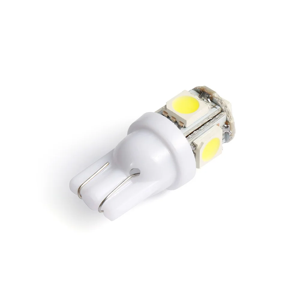 1 шт. T10 светодиодный W5W 5050 5SMD 192 168 194 белый автомобильные огни клиновая лампа света лампы Супер яркий DC 12 V номерной знак света DRL