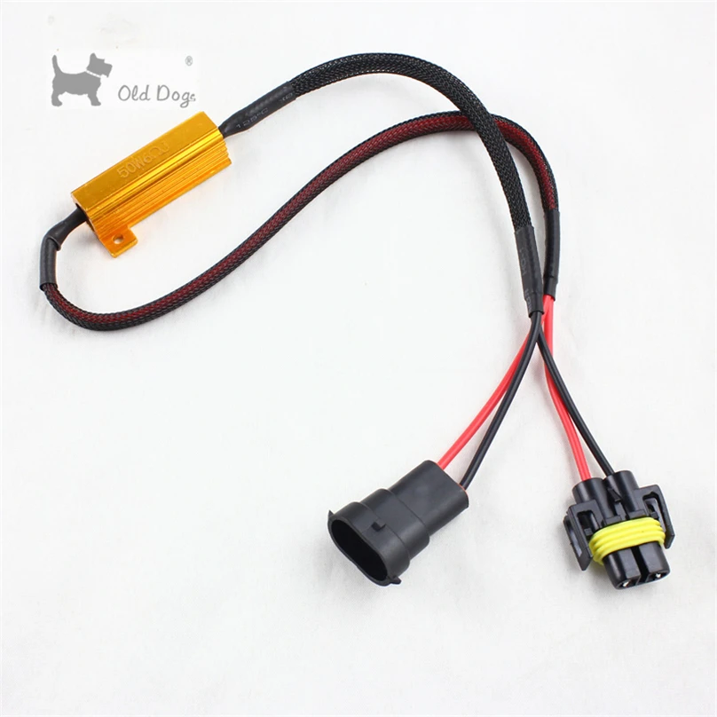 

2 pcs H8 H11 LED DRL Headlight Canbus NO Error 50W 6Ohm Load Resistor Wiring Canceller Decoder For Car styling LED Fog Lights