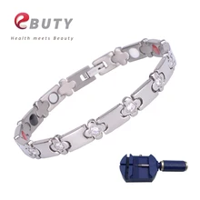 EBUTY женский браслет Мода здоровья энергии магнитные ионы ювелирные изделия для лечения браслеты с кристаллами CZ лучший подарок