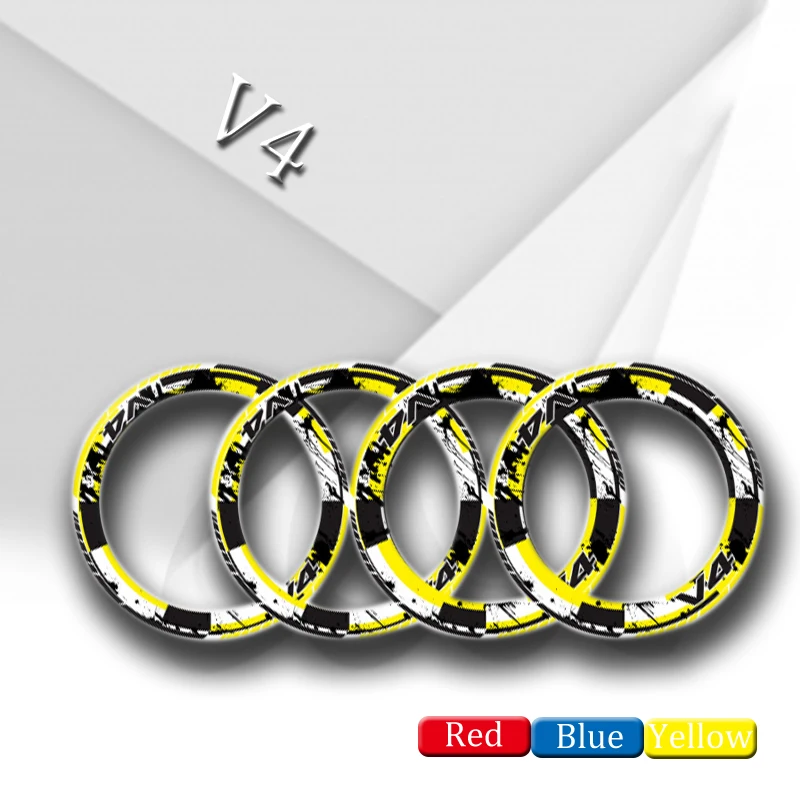 

4 X Thick Edge Outer Rim Sticker Stripe Wheel Decals Fit DUCATI V4 all