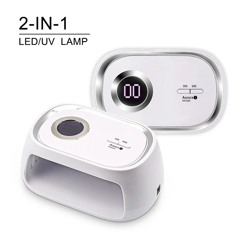 

48W Nail Dryer Smart UV LED Lamp with Bottom 30s/60s Timer LCD Display 24 Leds UV Lamp Gel Nail Polish Cure Machine 2019