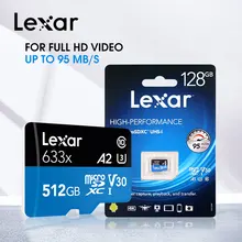Lexar A2 512G класс 10 TF карта UHS-I U3 Micro SD карта 32G 64g 128G 256g MicroSD высокоскоростная карта памяти для мобильного телефона