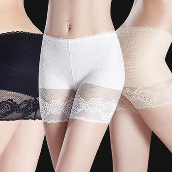 

Hot Sale Fashion Women Shorts Pants Sexy High Waist Black Lace Safety Pants Female Soft Comfortable Safety Underwear Boxer