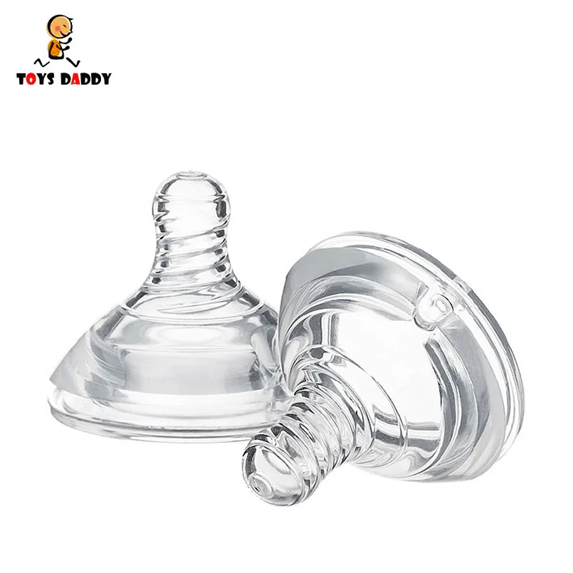 

1PC Infant Silicone Pacifiers Baby Non-Toxic Safe Teats Nipples Wide Size Spiral Scrub Design Soft Transparent Feeding Tool