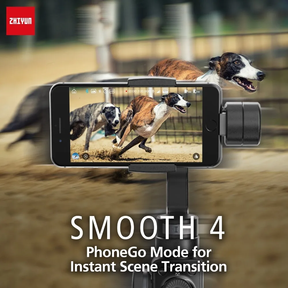  Zhiyun Official Smooth 4 Handheld Gimbal 3-Axis Portable Gimbal Stabilizer for Smartphone like iPho