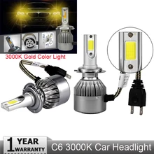 Super luminoso H7 H4 LED H13 H11 H1 9005 HB3 H3 COB 72 W 7600LM Auto Fari Lampadina Testa Della Lampada luce di nebbia Bianca 6000 K 3000 K Giallo