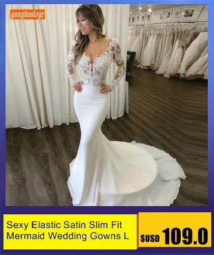 Luccious Boho O шеи Свадебные платья Длинные рукава Иллюзия Свадебная Кружевная аппликация платье бальное платье Тюль корт поезд Свадебные платья