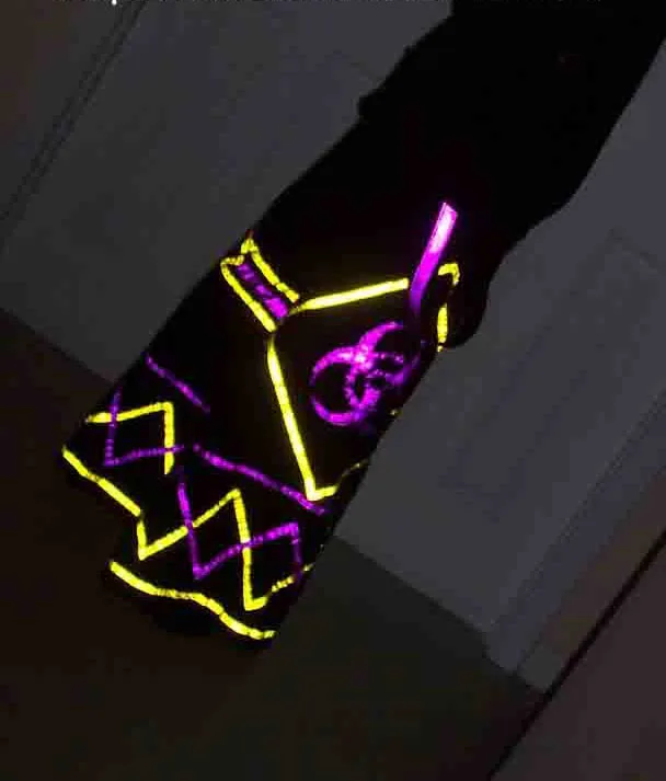 

New Fluorescence Raver ore Techno Hardstyle Tanz Hose Melbourne Shuffle Pants reflective DJ PHAT Pants custom