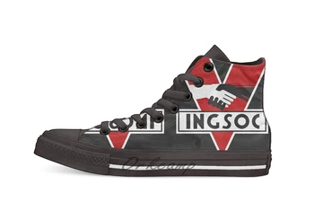 

INGSOC 1984 Novelty Design Casual Canvas Shoes Custom shoes Drop Shipping