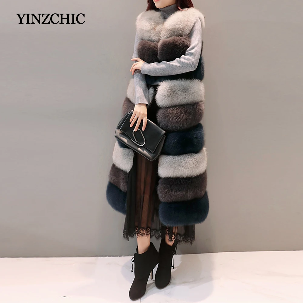 Multi Épais Hiver Manteau Fourrure Mode Veste Manteaux Couleurs Artificielle Vestes 9 Femme Patché Mi En Lignes Faux De Femmes rtrqpUwd