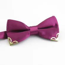 Детский Модный классический смокинг с бабочкой из полиэстера для свадебной вечеринки, однотонный цветной галстук-бабочка для мальчиков