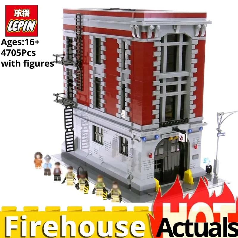 

Lepin 16001 Ghostbusters Firehouse Headquarters Model Building Blocks Kits Toys For Children Compatible legoinged 75827 4705Pcs