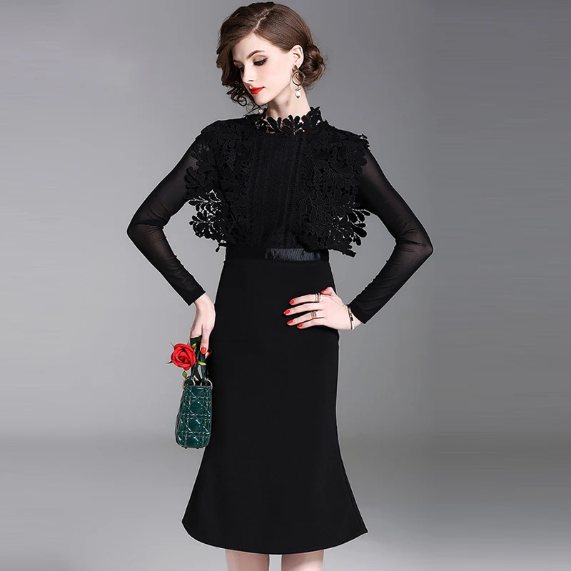 High End Female Clothing 2018 Summer Fashion Runway Style Water Soluble