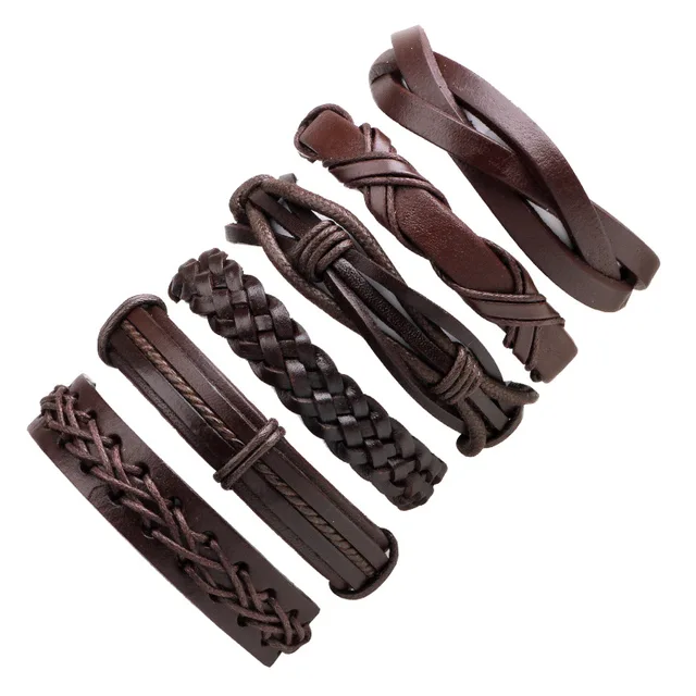 Funique Whole Vintage Leather Bracelets For Women Punk Funique Whole Vintage Leather Bracelets For Women Punk Bracelet Bangle Male Wristband Wrap