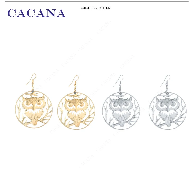 CACANA Earrings Dangle Long Earrings For Women Owl On The Branch Bijouterie Hot Sale No.A443