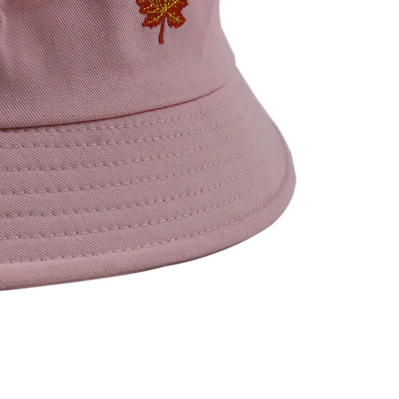 FOXMOTHER Новая мода Черный Розовый цвет Канадский кленовый лист ведро шляпы и кепки Рыбак мужчин Wo мужчин s