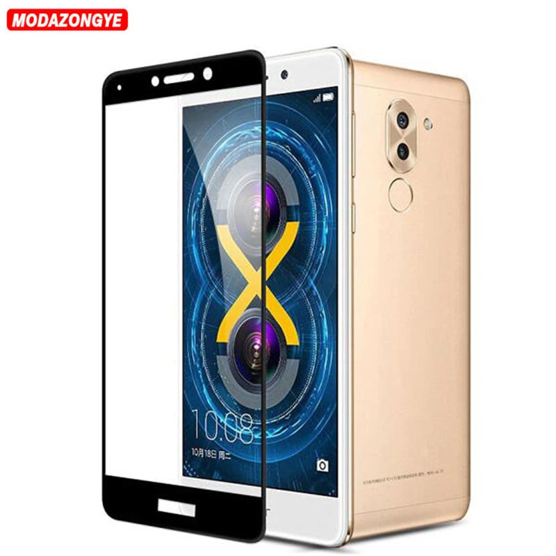 Cubierta completa vidrio templado para Huawei GR5 2017, 5,5 GR5 GR 5 2017 / Huawei Honor 6X, película de pantalla de vidrio, 2 film|full coverscreen protector glass - AliExpress