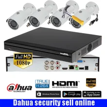 Dahua HCVR5104HS-S3 4ch CVI камера безопасности системы с 4 шт. 2 мегапикселя 1080P водонепроницаемый HDCVI ИК Пуля камера DH-HAC-HFW1200S