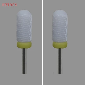 

2 Pcs/Lot White Ceramic Nail Drill Bit - Small Smooth Top Bit - XF (0028.060)