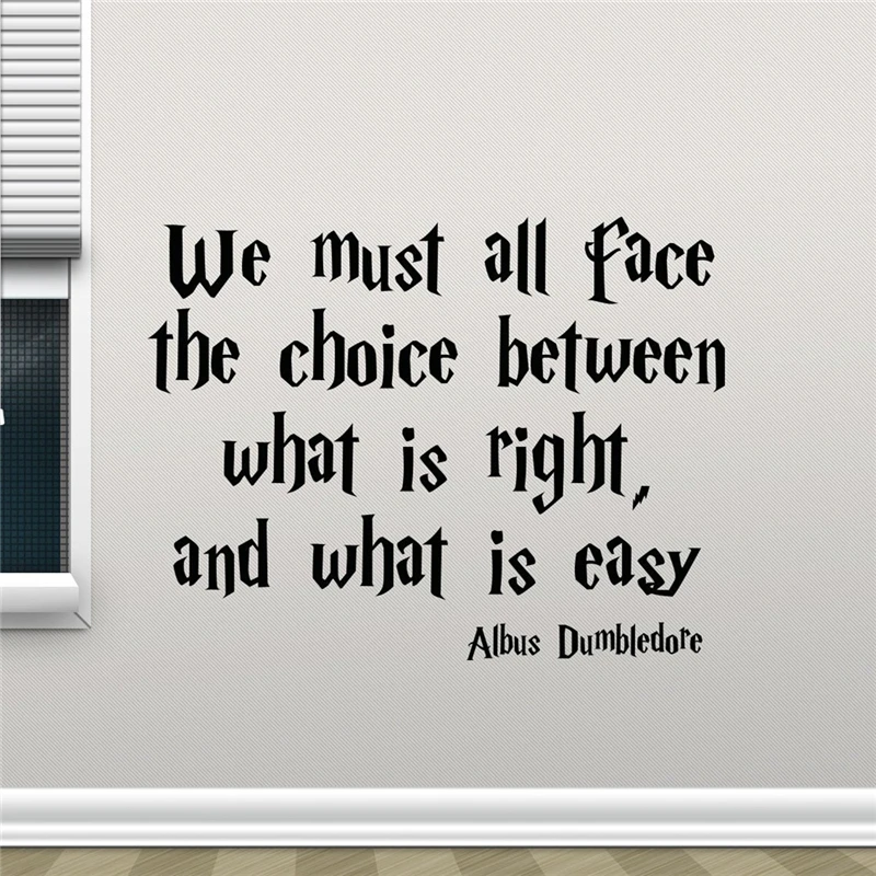 Harry Potter Quotes Wall Decal We Must All Face The Choice Between