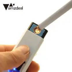 AMZDEAL перезаряжаемые USB Электронная сигарета Табак Плазменная Зажигалка Непламено ветрозащитный нет газа/топлива USB гаджеты