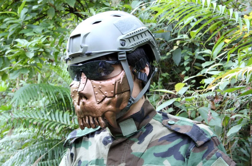 tactical skull face mask military Live CS field skull mask protective mask Halloween Masquerade for hunting paintball (3)