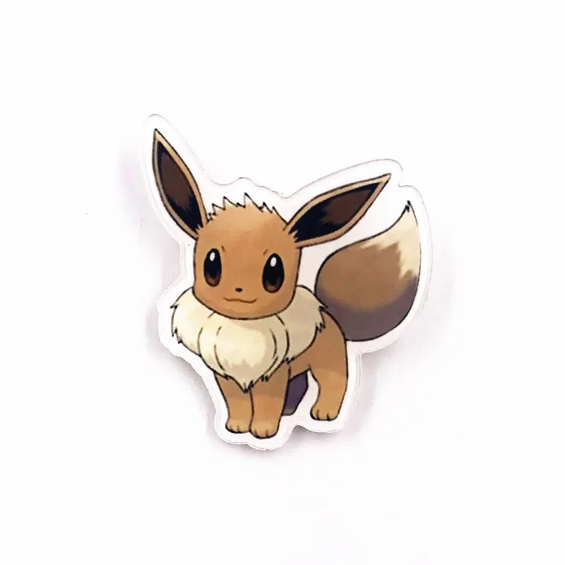 

1Pcs Eevee Lovely Cartoon Acrylic Badges for bags hat Brooches Pins on Clothes Hot sell Icons Children Gift Apparel Decoration