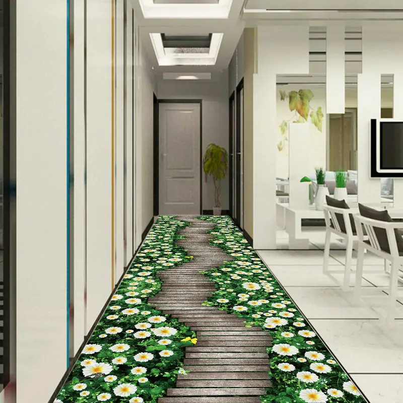 3D печать ковер цветочный узор дверной коврик коврики для прихожей Свадебные гостиная чайный стол коврики кухня ванная комната противоскользящие маты ковры
