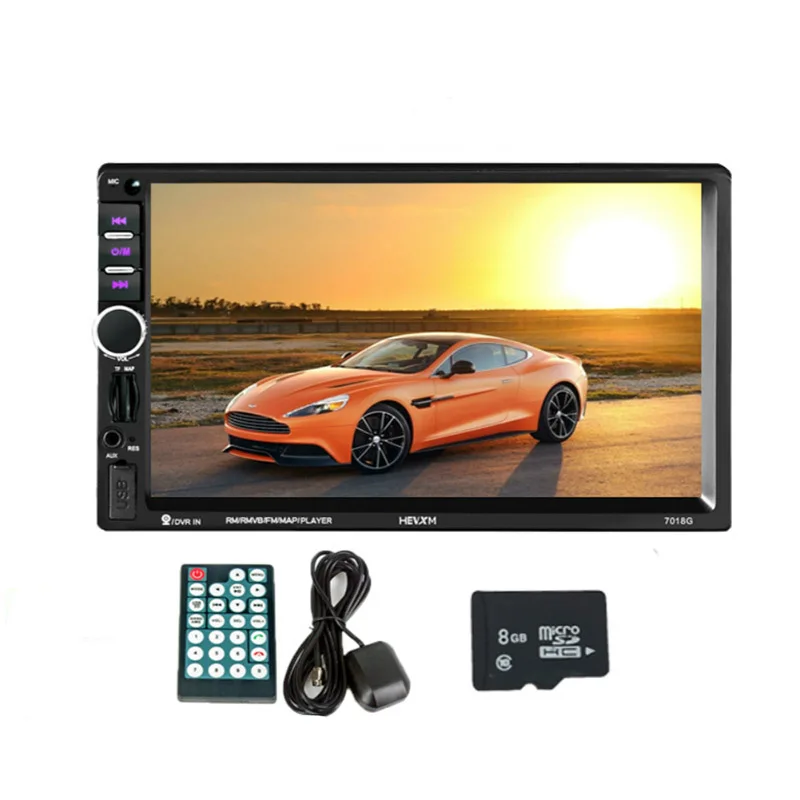 

2 din Car Multimedia Player GPS Navigaiton with Southeast Asia Map 7 inch HD Touch Screen Bluetooth Autoradio MP5 Player 7018G