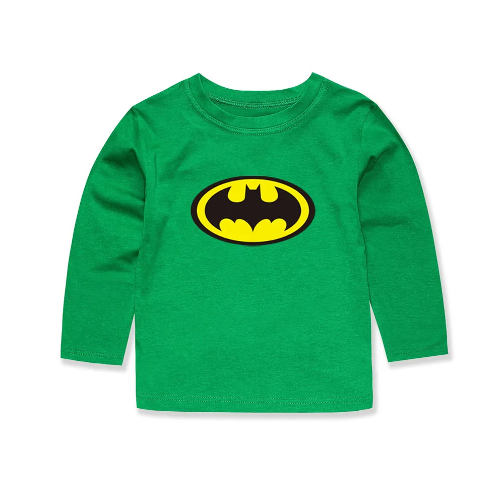 TINOLULING/Детская футболка с Бэтменом футболка с длинными рукавами для девочек и мальчиков, 12 цветов, детские футболки с героями мультфильмов для От 2 до 12 лет - Цвет: L-TI7
