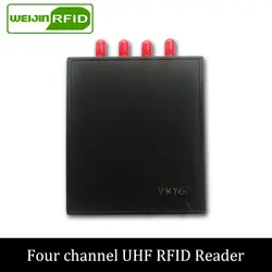 UHF RFID считыватель 915 мГц vikitek VR4-R Высокая производительность 4 порт для антенны Фиксированной Reader для склада и логистических и производства