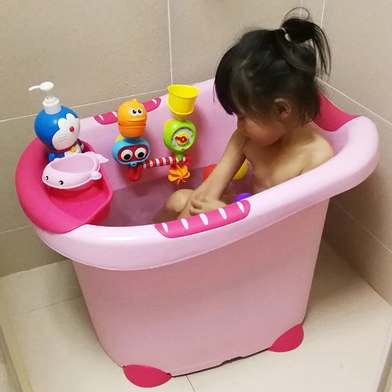 Baby Bath Basin Babies Household Bathtub Colorful Cartoon Child Bathtub
