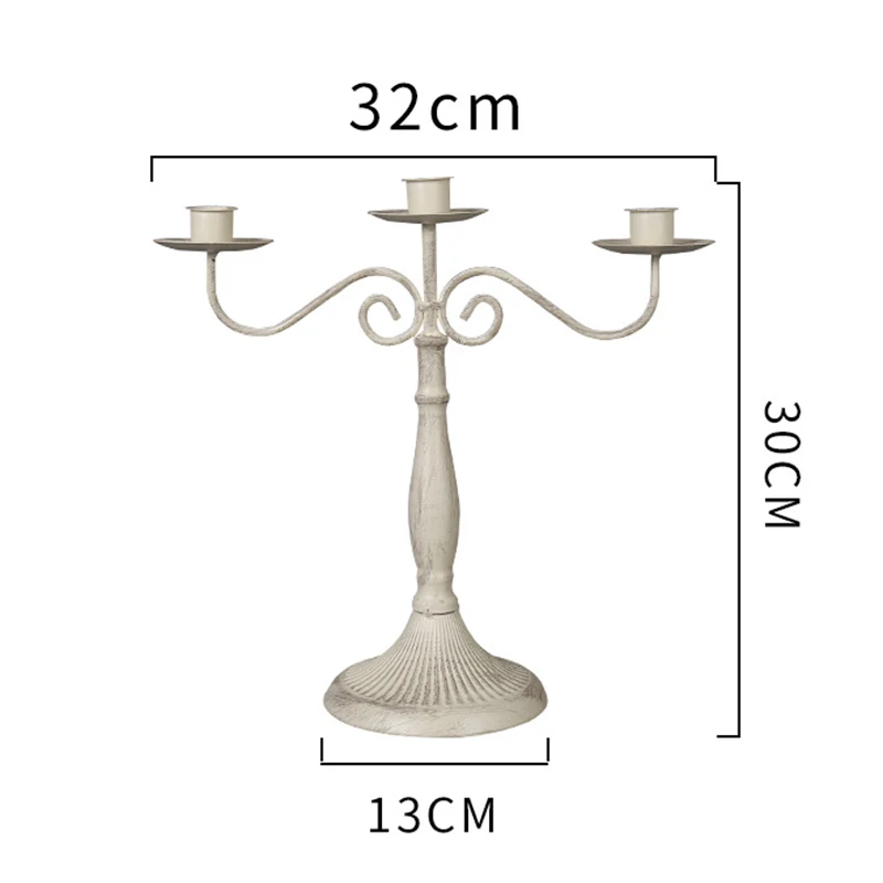

Iron Metal 1/3 Heads Candlestick Candle Ornament Holder For Wedding Home Decor
