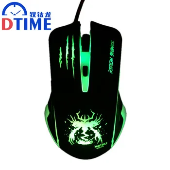 DTIME brand Wired 7D 6 Buttons USB Laptop mouse gamer Optical computer PC Gaming Mouse Mause Mice for DOTA2 CS GO Gamers pad