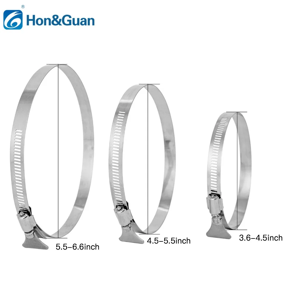 1pcs 4inch 100mm Stainless Steel Drive Hose Clamp Adjustable Fuel Line Pipe Worm Gear Clip Clamp Tube Fasterner Pipe Accessories