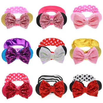 

Baby Sequins Headbands Europe Striped Printed Bow Headwear For Girls Kids Floral Polka Dot Hair Accessories