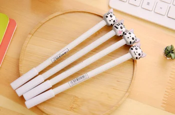 

4pcs Cartoon cheese cat Gel Pen kawaii stationery Caneta black pen for kids writing gift School Office Supply Escolar Papelaria