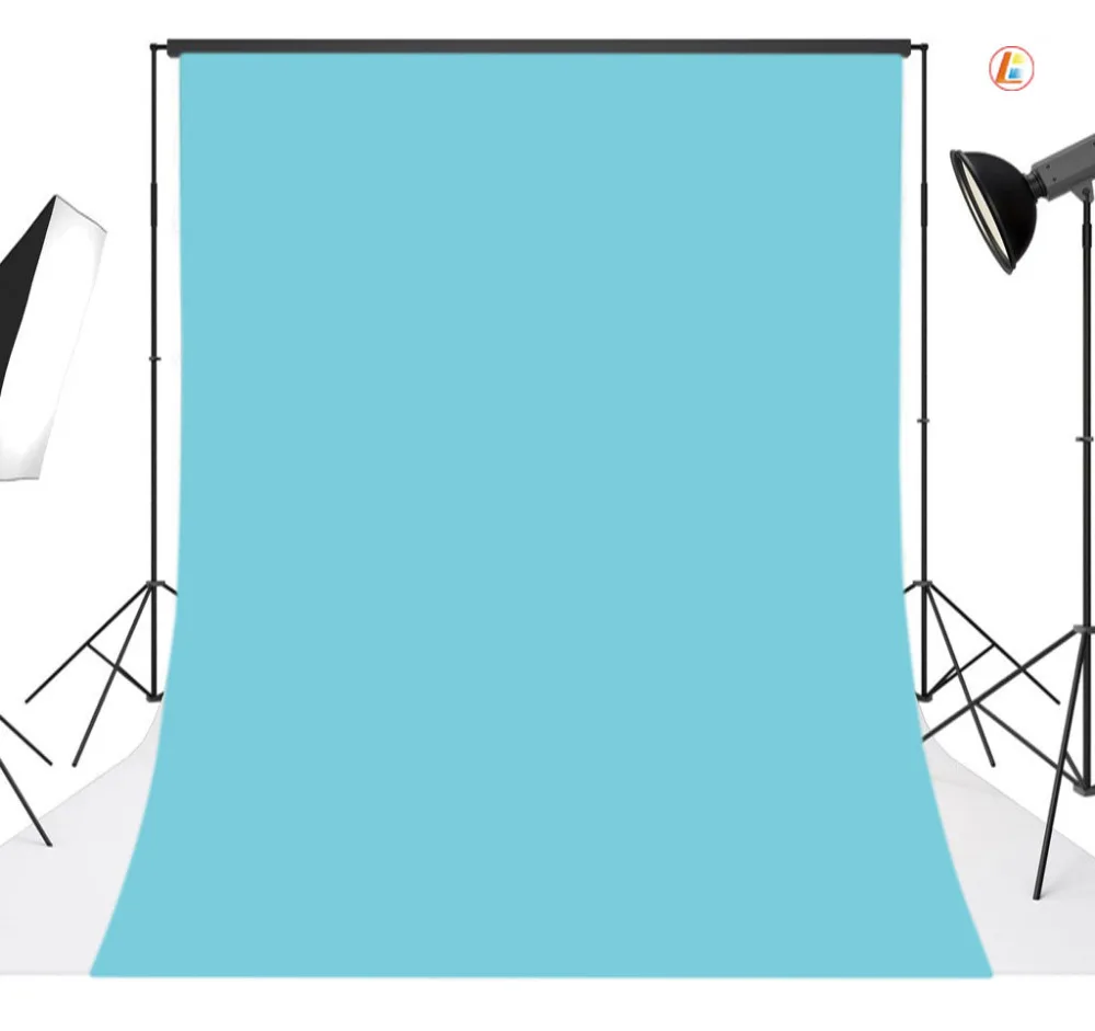 LB Plain Color Backdrop vinyl photography Background Light Blue studio