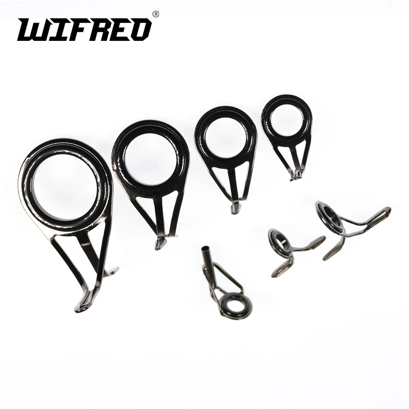 

Wifreo 7PCS/Set Stainless Steel 2-Leg Lure Casting Fishing Rod Guide Ring Rod Building & Reparing Eyelet Set