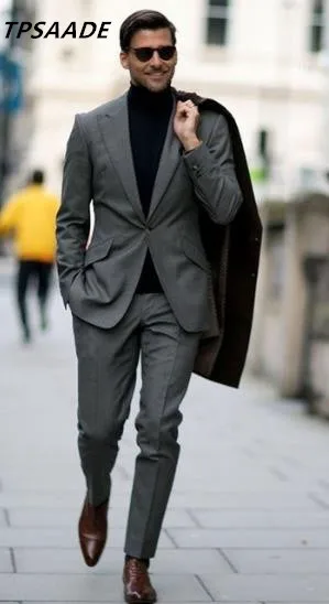 grey suit smart casual