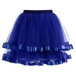 Однотонная юбка для женщин, высокое качество, плиссированная газовая Короткая юбка для взрослых, юбка-пачка для танцев, jupe femme Saias faldas * 20
