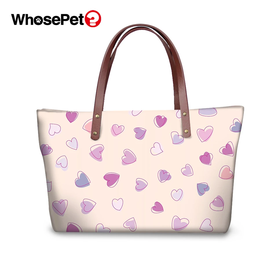 

WHOSEPET Fashion Women Totes Bag Little Bear Painting Handbags Large Capacity Shoulder Bags Kawaii Pattern Women Cross Body Bags
